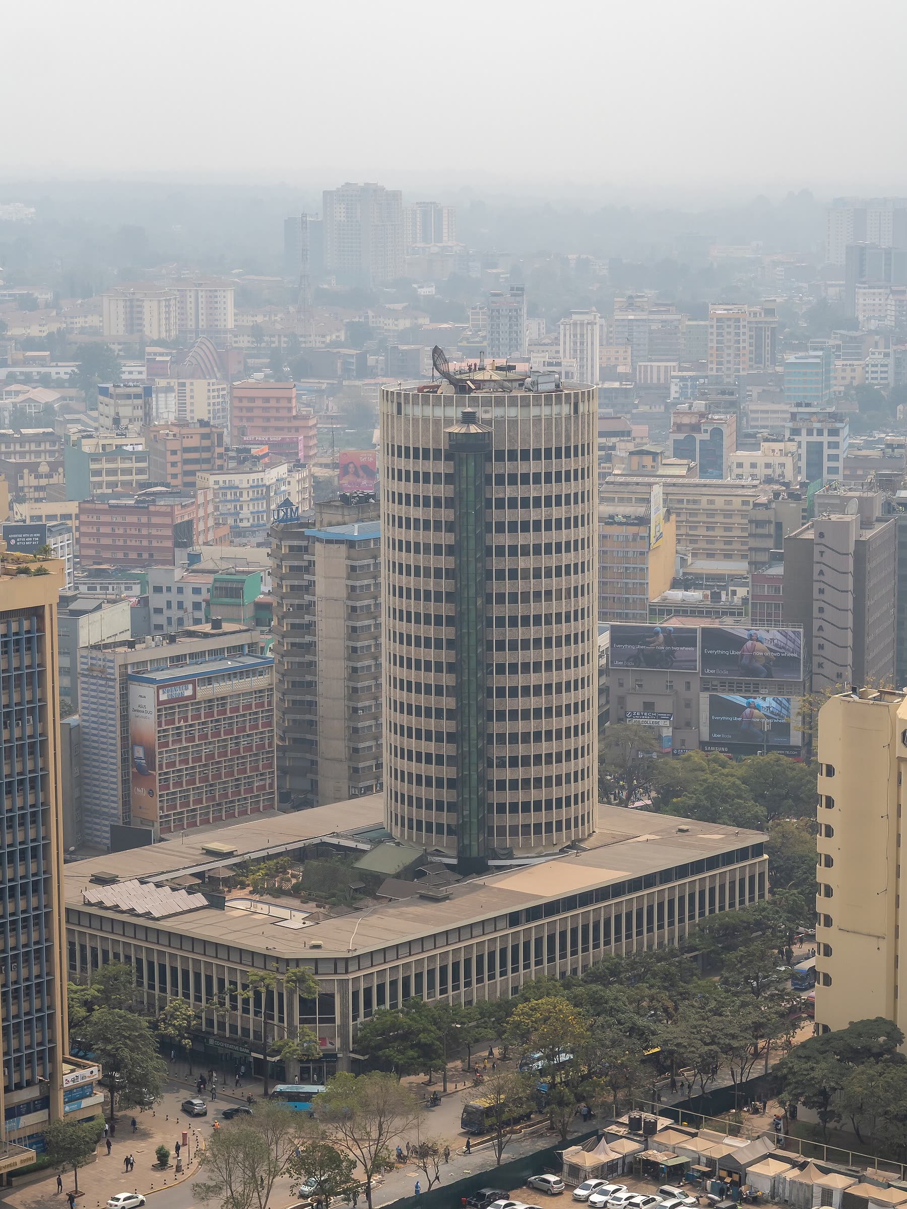 The KICC tower in Nairobi
